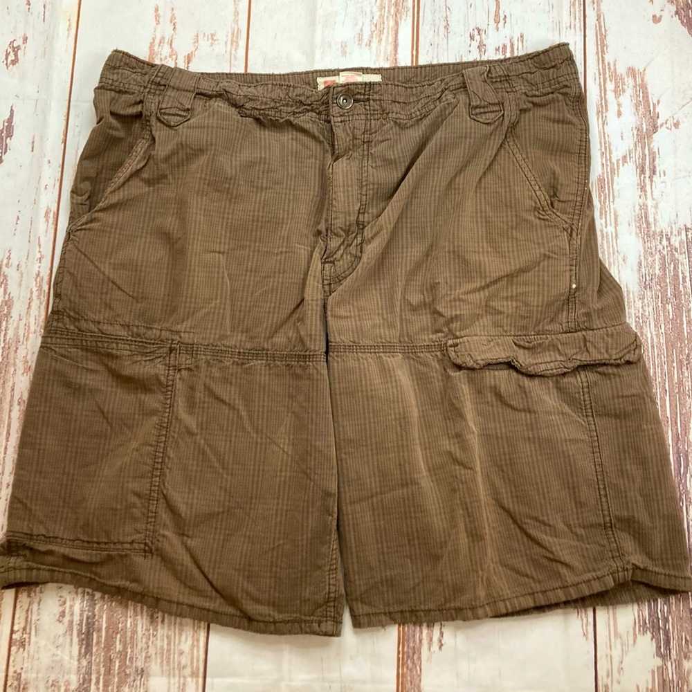 Vintage Cargo Supply Shorts Brown Plaid Sz 38
